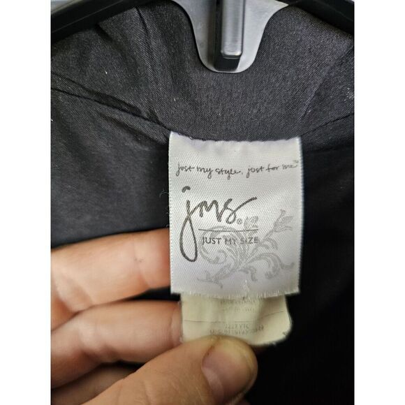 JMS Just My Size Women's Vest Quilted Black Full Zip - Picture 3 of 4